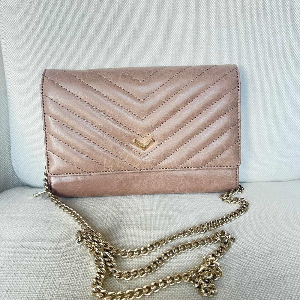 Botkier leather taupe crossbody handbag